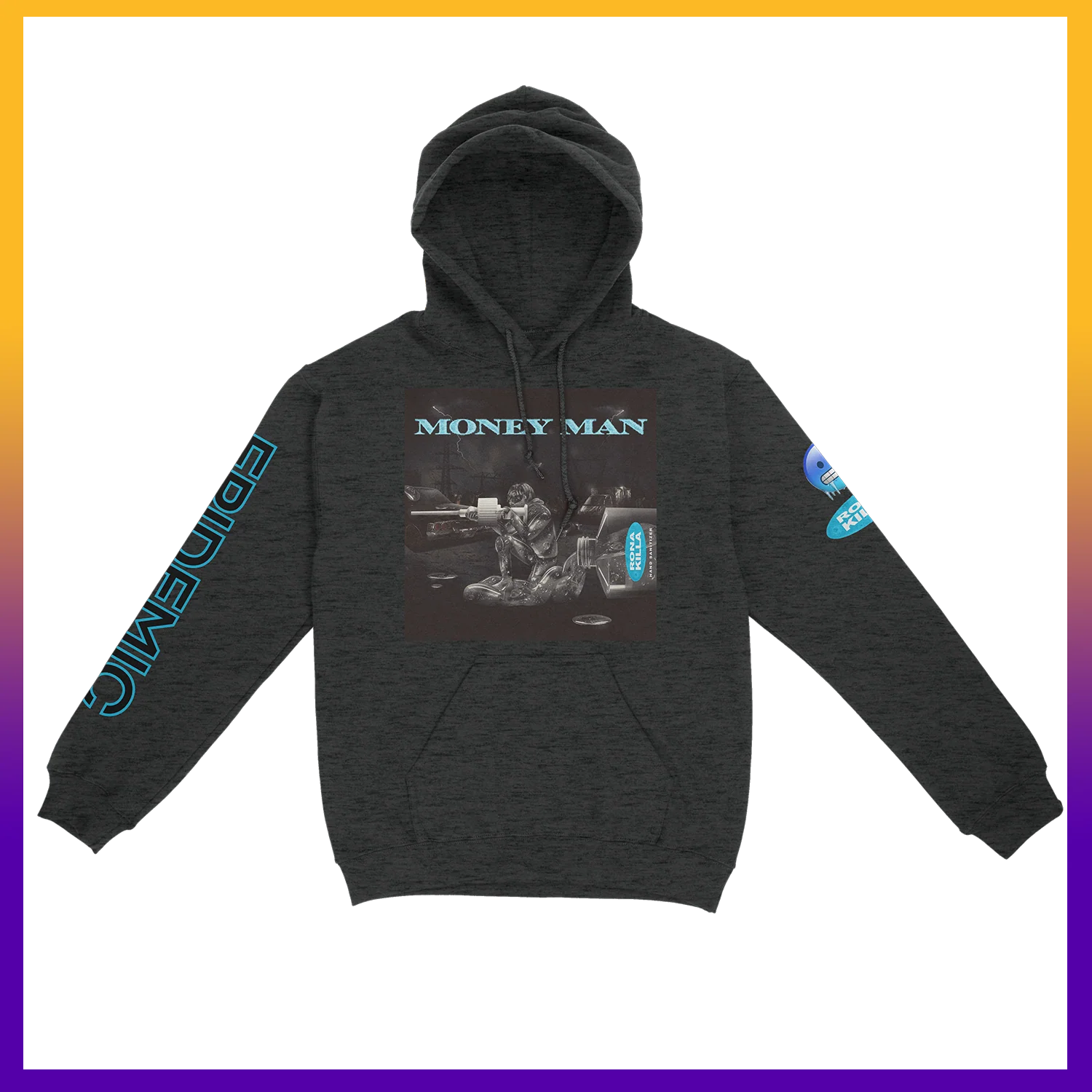 EPIDEMIC Charcoal Hoodie - Image 2