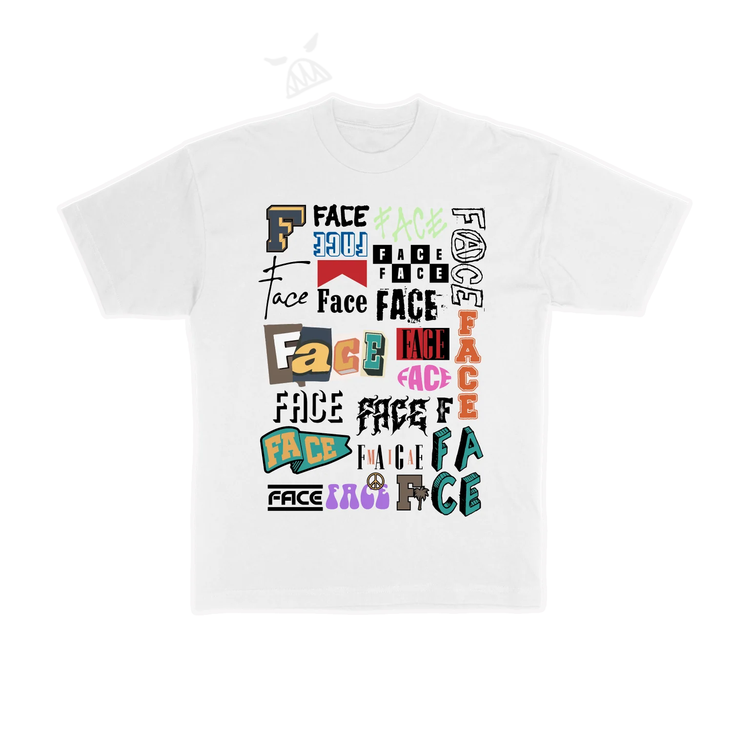 FACE Collage T-Shirt (White) - Image 2