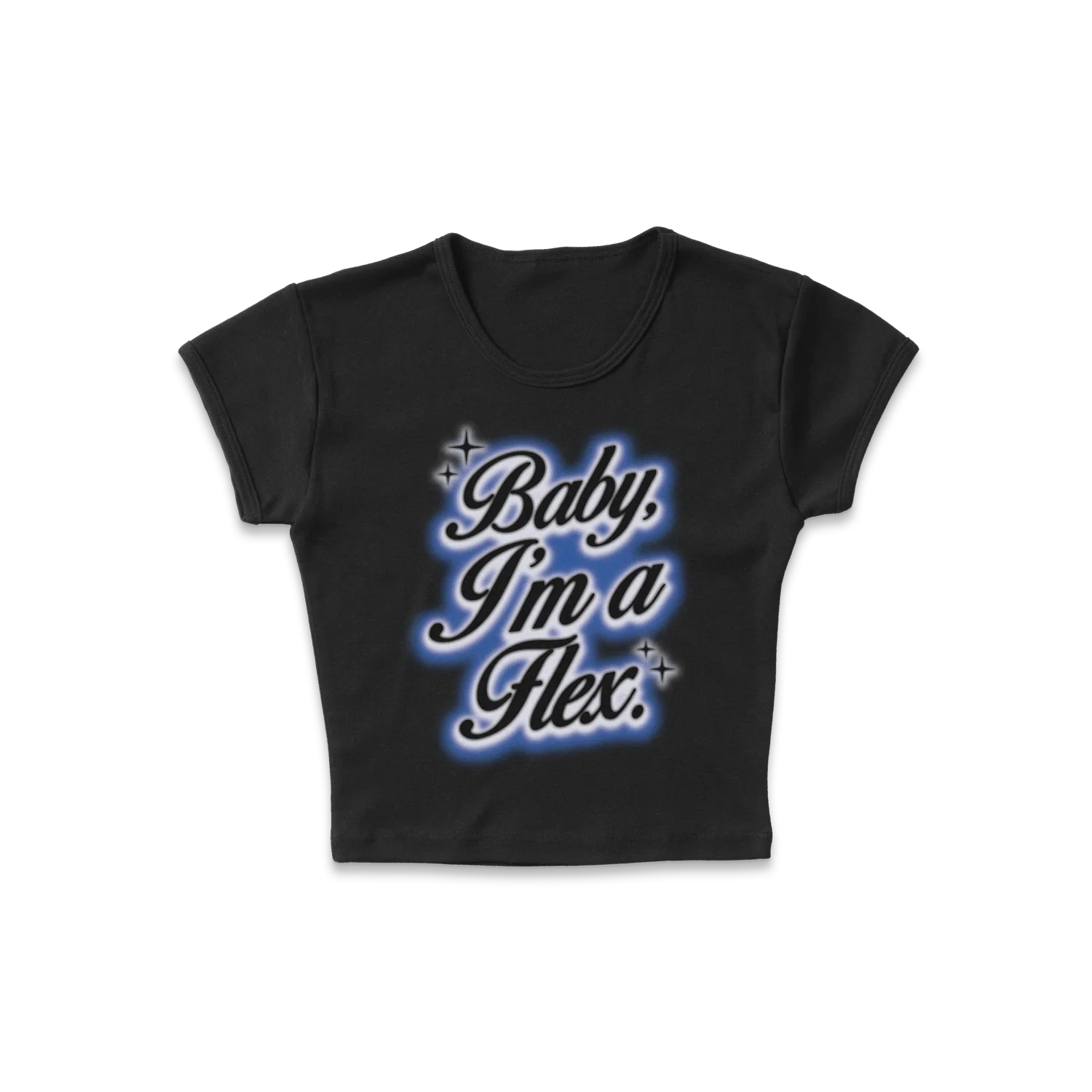 Flex Baby Rib Tee (Black)