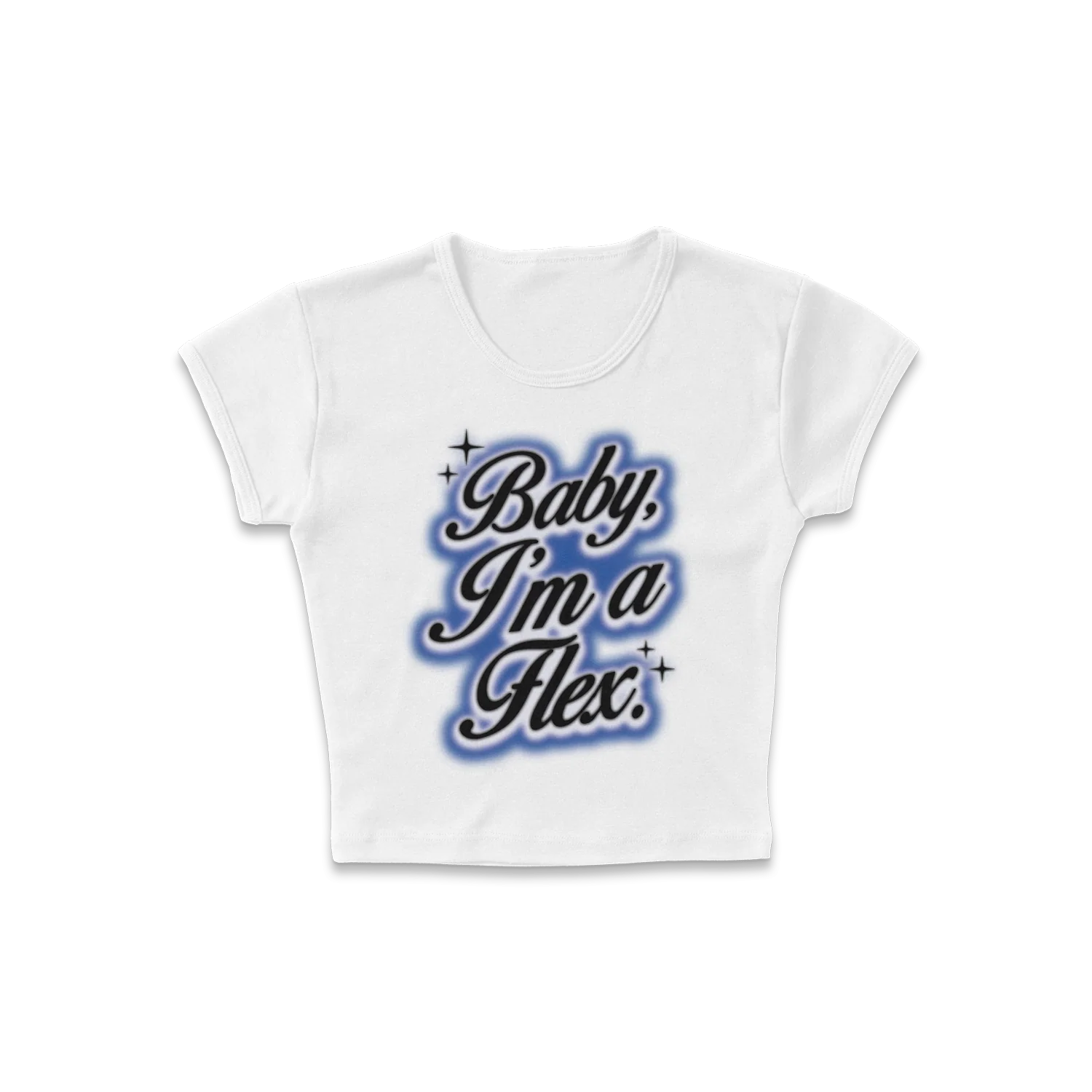 Flex Baby Rib Tee (White)