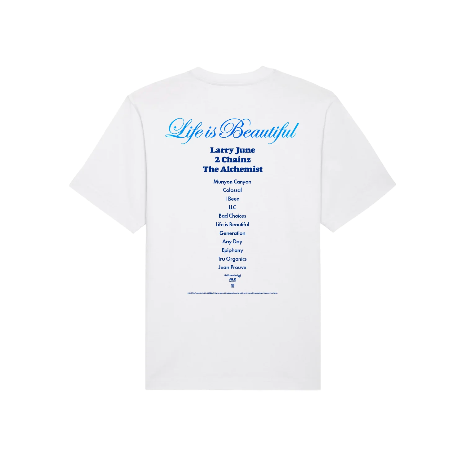 Life is Beautiful Album T-Shirt (White) - Image 2