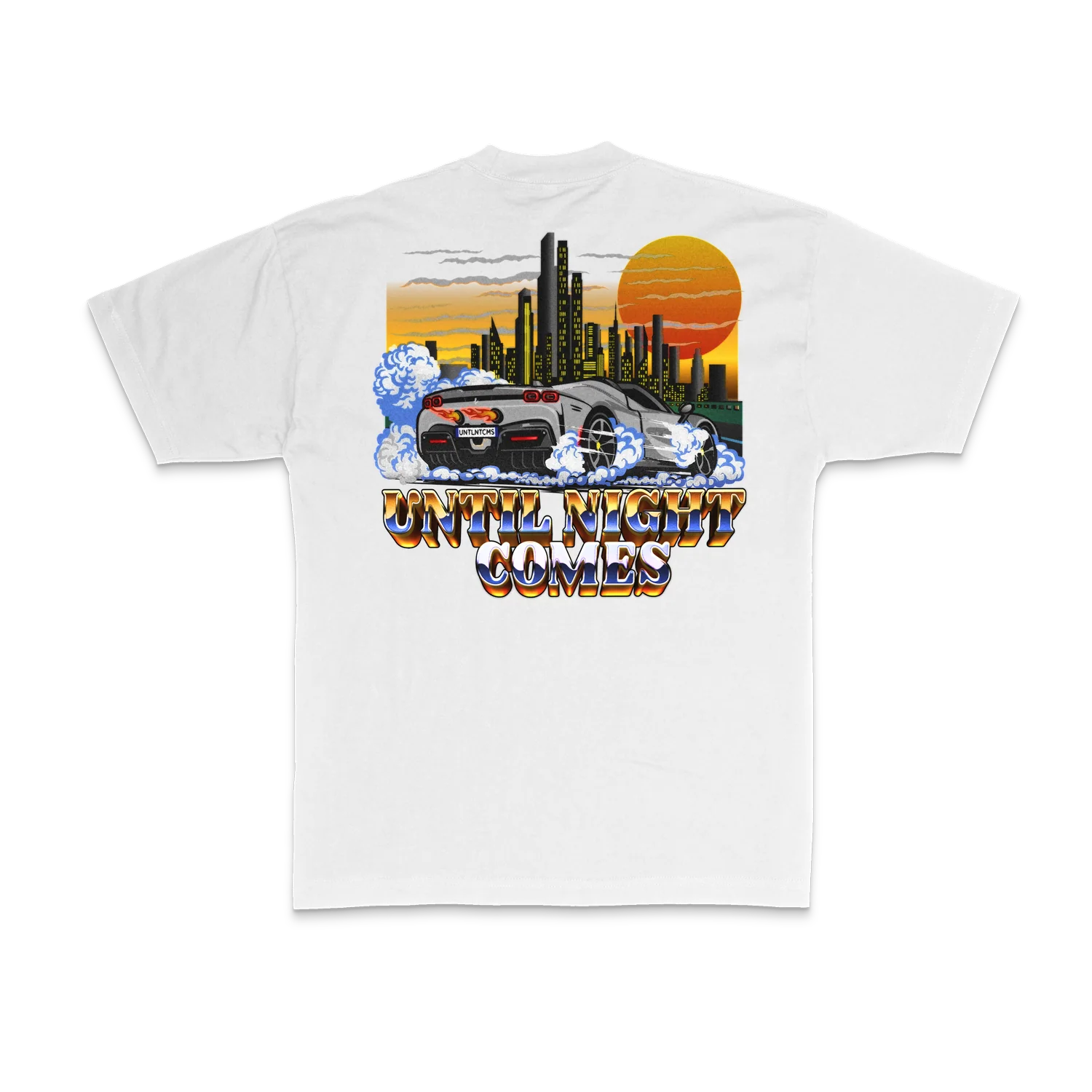 Until Night Comes - Cityscape T-Shirt (White)