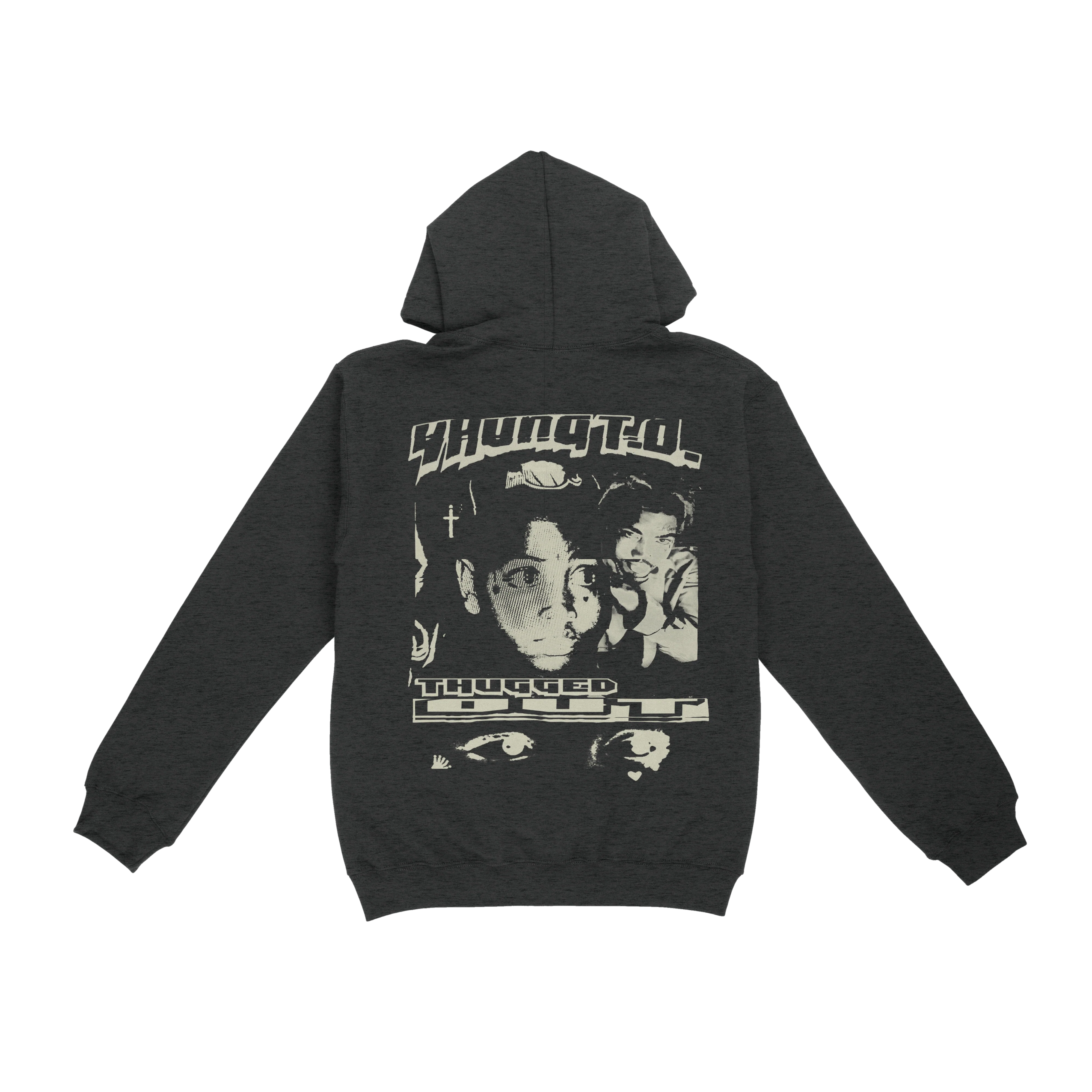 Yhung T.O. - Thugged Out Charcoal Hoodie + Download - Image 3