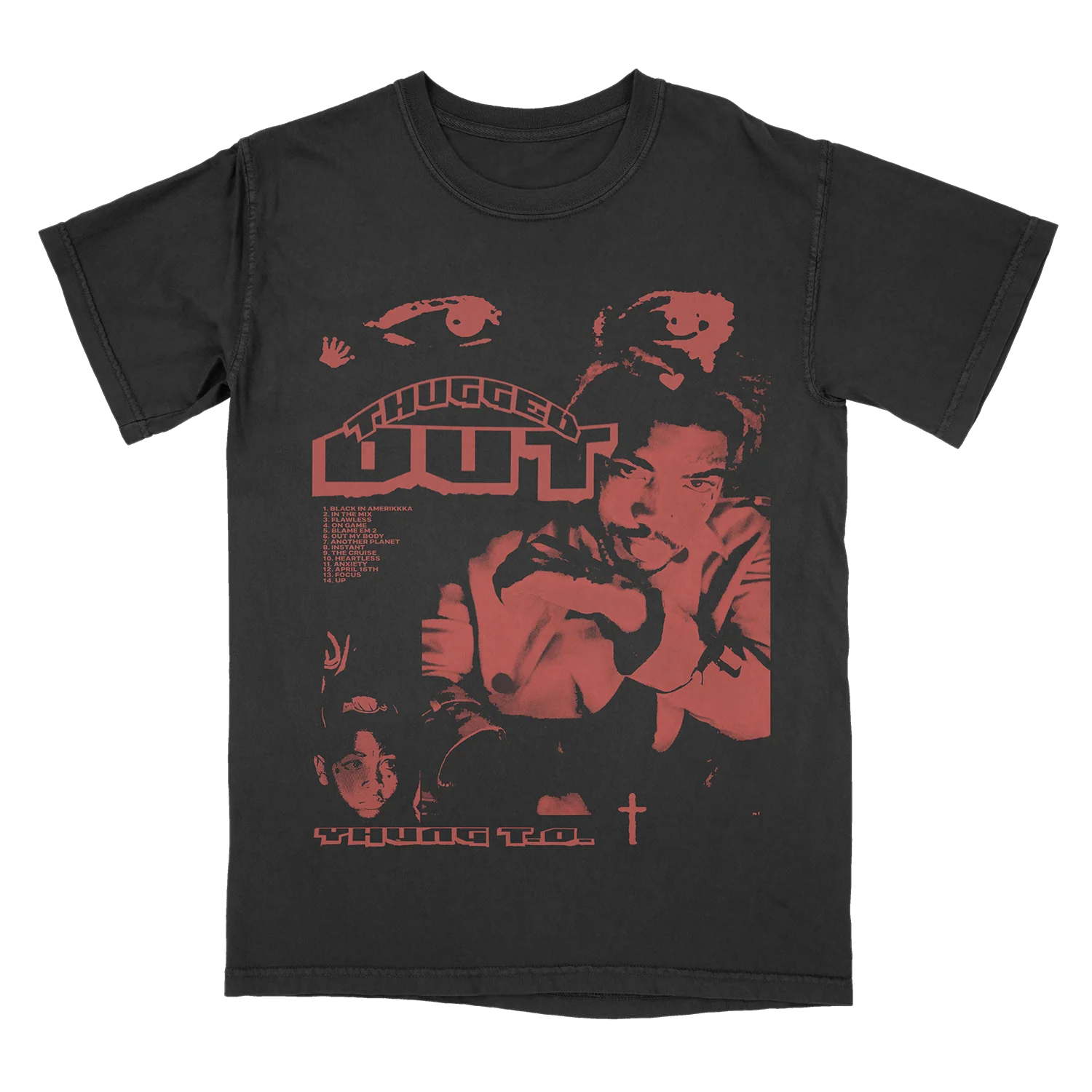 Yhung T.O. - Thugged Out Portrait Red/Black T-Shirt